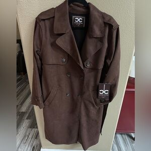 Sold Fudge Brown Elegant Brown Women's Trench Coat